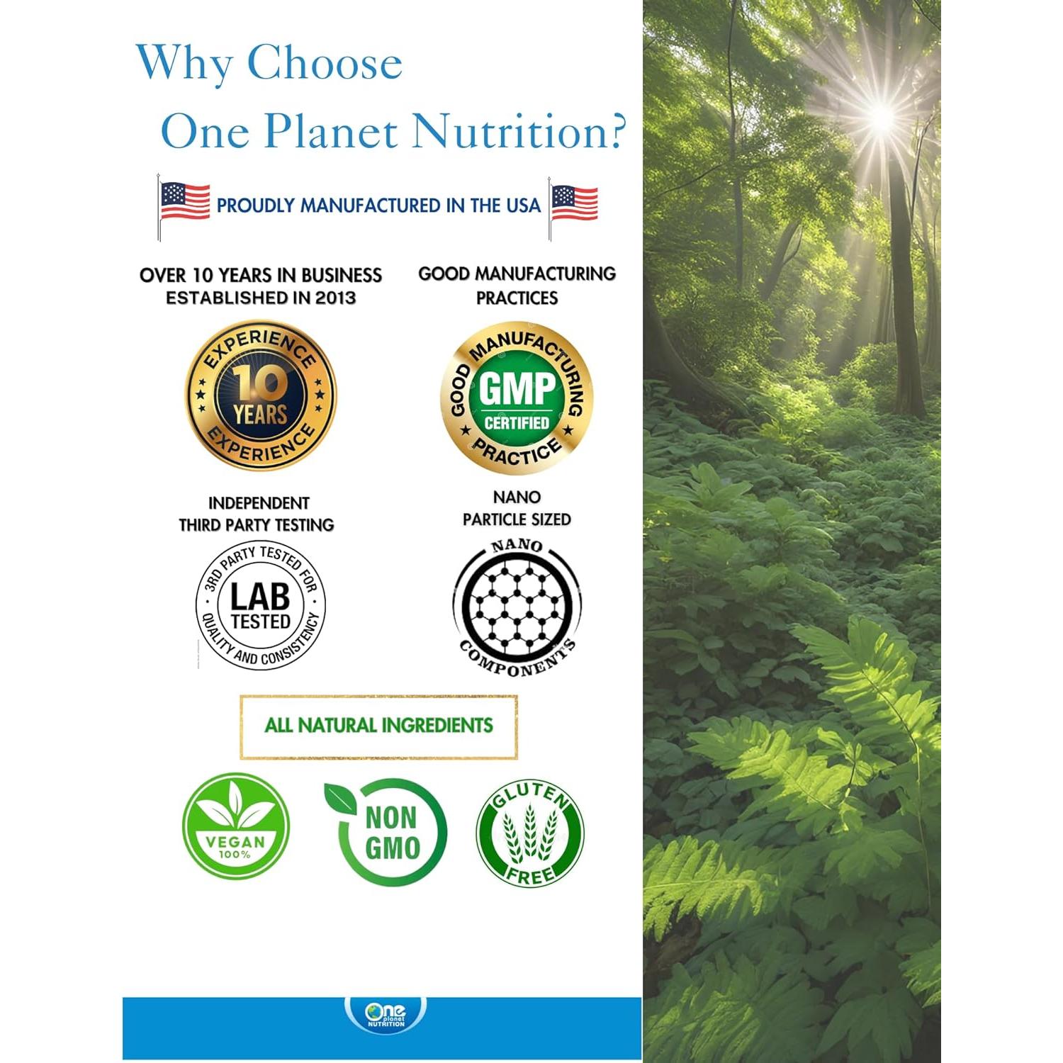 Cápsulas Nano EGCG One Planet Nutrition 250 mg - 120 Porciones