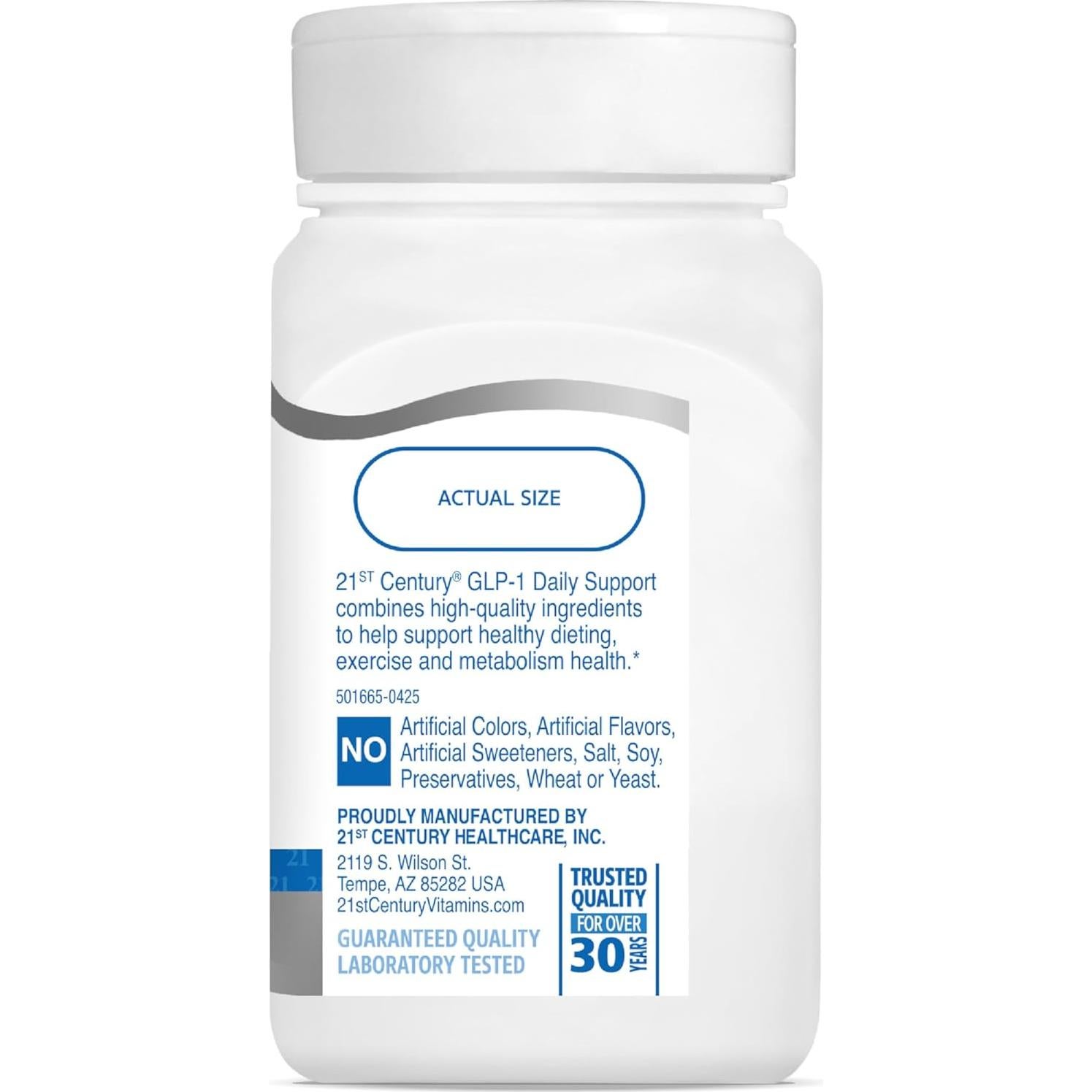 Suplemento GLP-1 Siglo 21 60 Cápsulas Vegetarianas Salud Metabólica