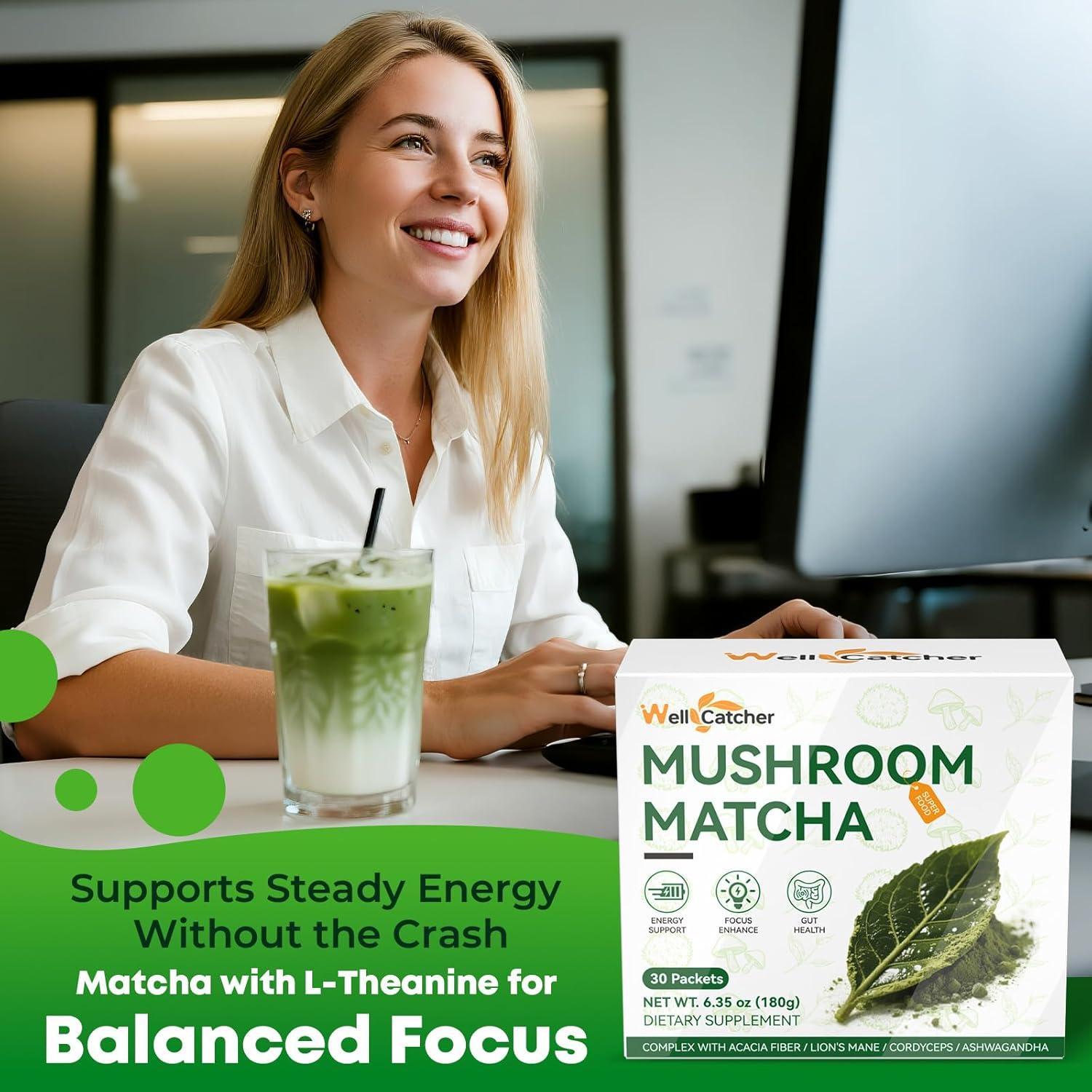 Polvo de Matcha Orgánico Wellcatcher 230g - Energía y Enfoque