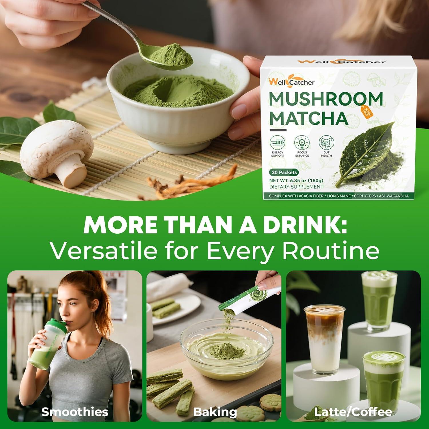 Polvo de Matcha Orgánico Wellcatcher 230g - Energía y Enfoque