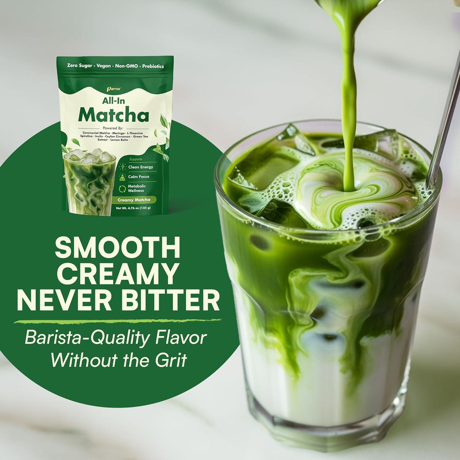 Polvo de Matcha Ceremonial Parrox con Moringa y Superalimentos - 134g