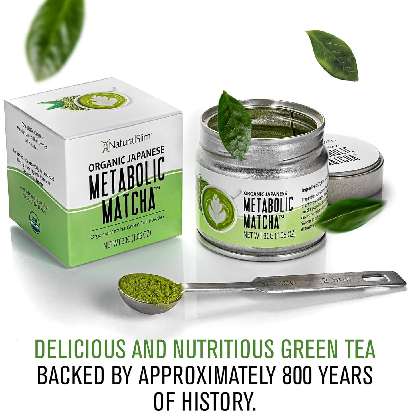 Polvo de Matcha Verde Orgánico RelaxSlim 30g - Energía y Metabolismo