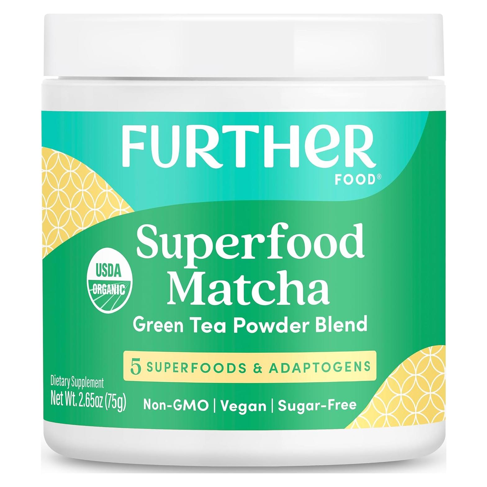 Polvo de Té Verde Matcha Orgánico Further Food 30 Porciones