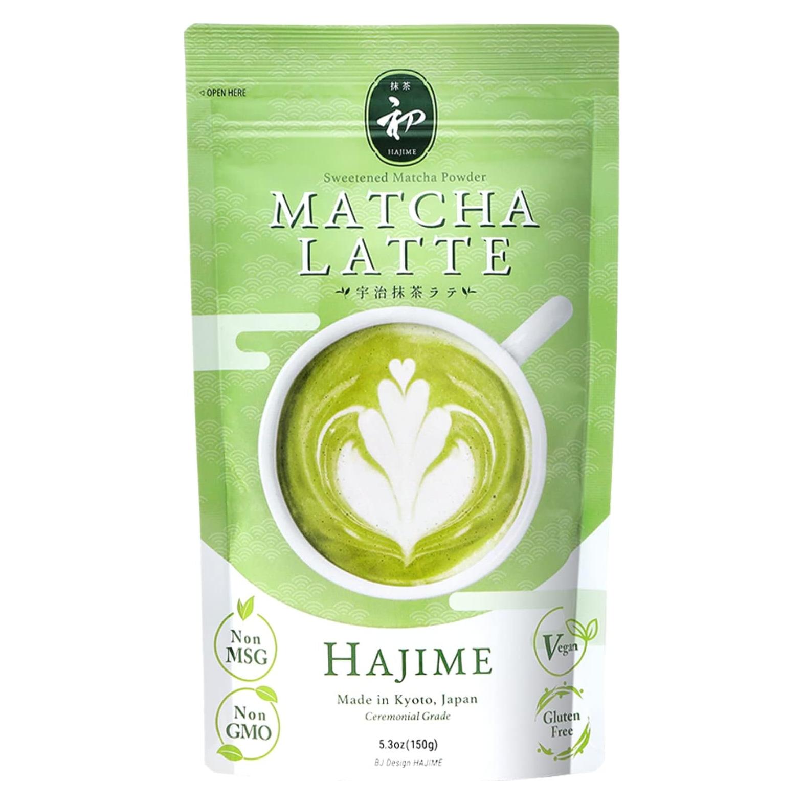 Polvo de Matcha Latte BJDesign HAJIME 150g - Vegano, Sin Gluten