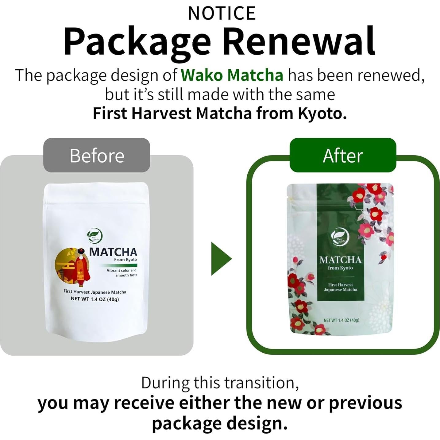 Wako Matcha Uji, Polvo de Té Verde Ceremonial 40g