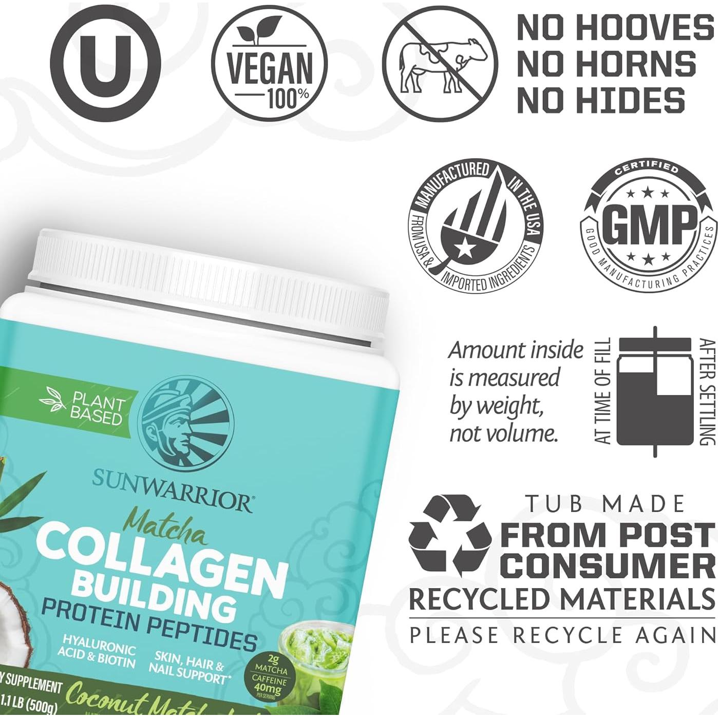 Polvo de Proteína Vegano Sunwarrior Coco Matcha 20 Porciones
