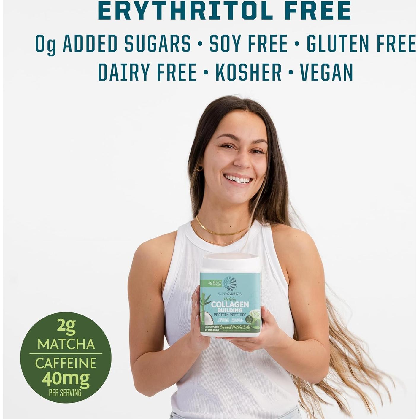 Polvo de Proteína Vegano Sunwarrior Coco Matcha 20 Porciones