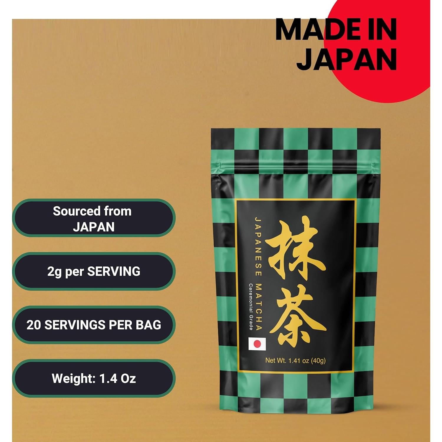 Matcha Ceremonial Japonés Matcharl 40g - Mezcla TARO Sin Gluten