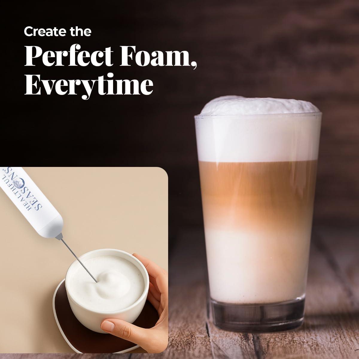 Espumador de Leche Eléctrico Healthful Seasons WhiskFit - Acero Inoxidable