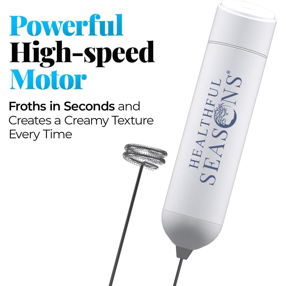 Espumador de Leche Eléctrico Healthful Seasons WhiskFit - Acero Inoxidable