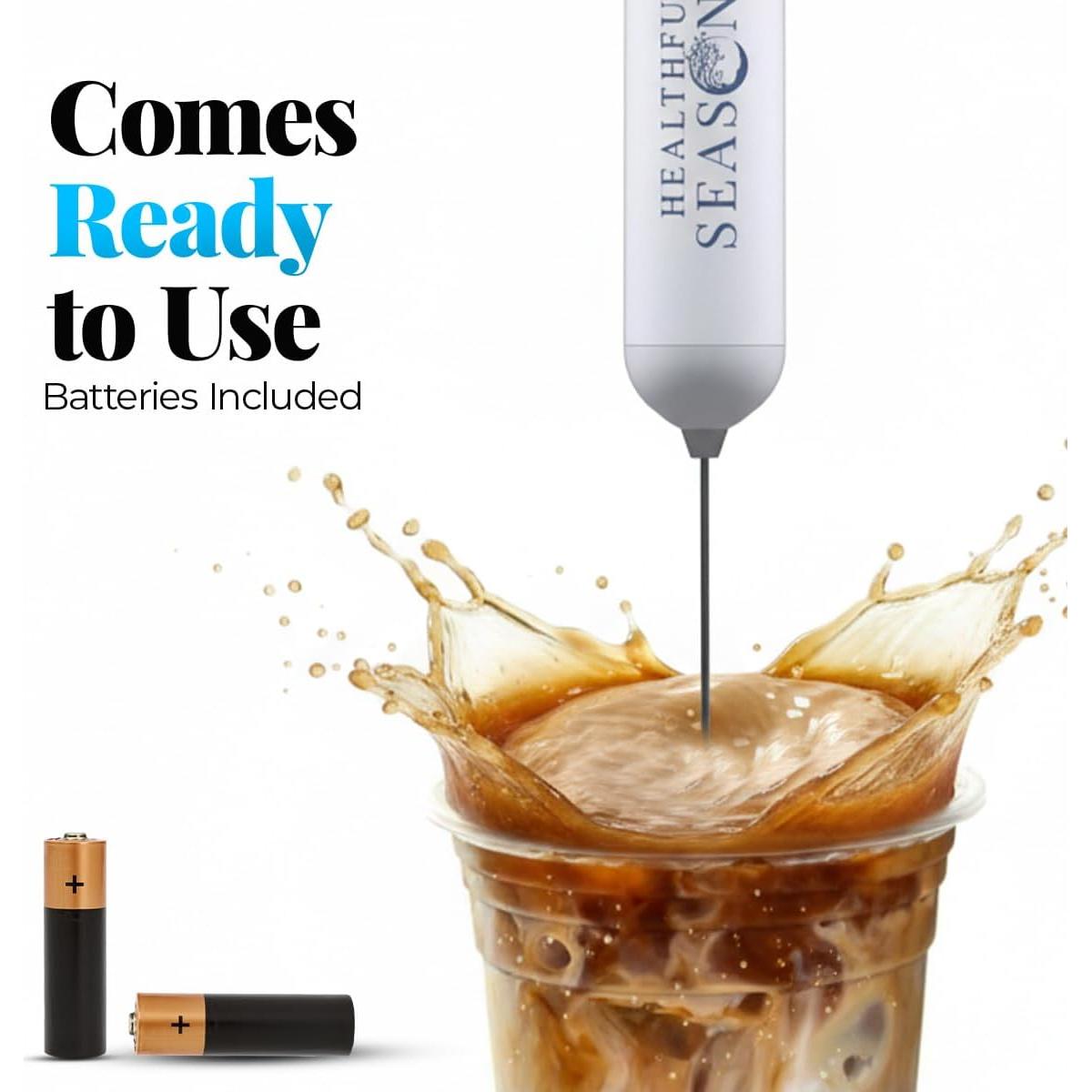 Espumador de Leche Eléctrico Healthful Seasons WhiskFit - Acero Inoxidable