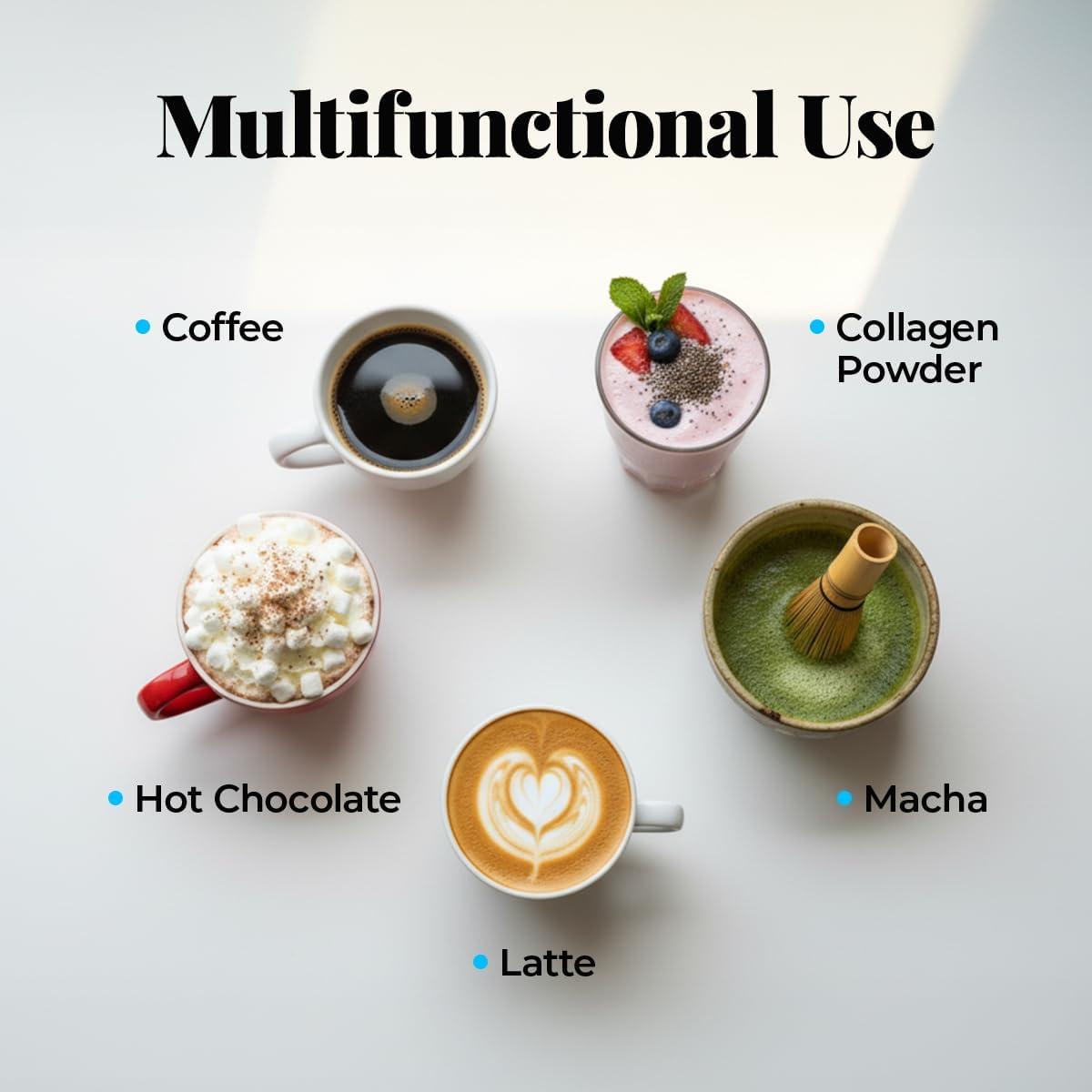 Espumador de Leche Eléctrico Healthful Seasons WhiskFit - Acero Inoxidable