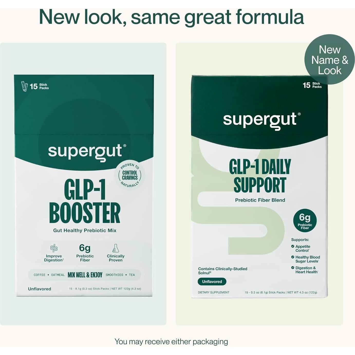 Supergut GLP-1 Apoyo Diario - Suplemento en Polvo Sin Azúcar 15 Porciones