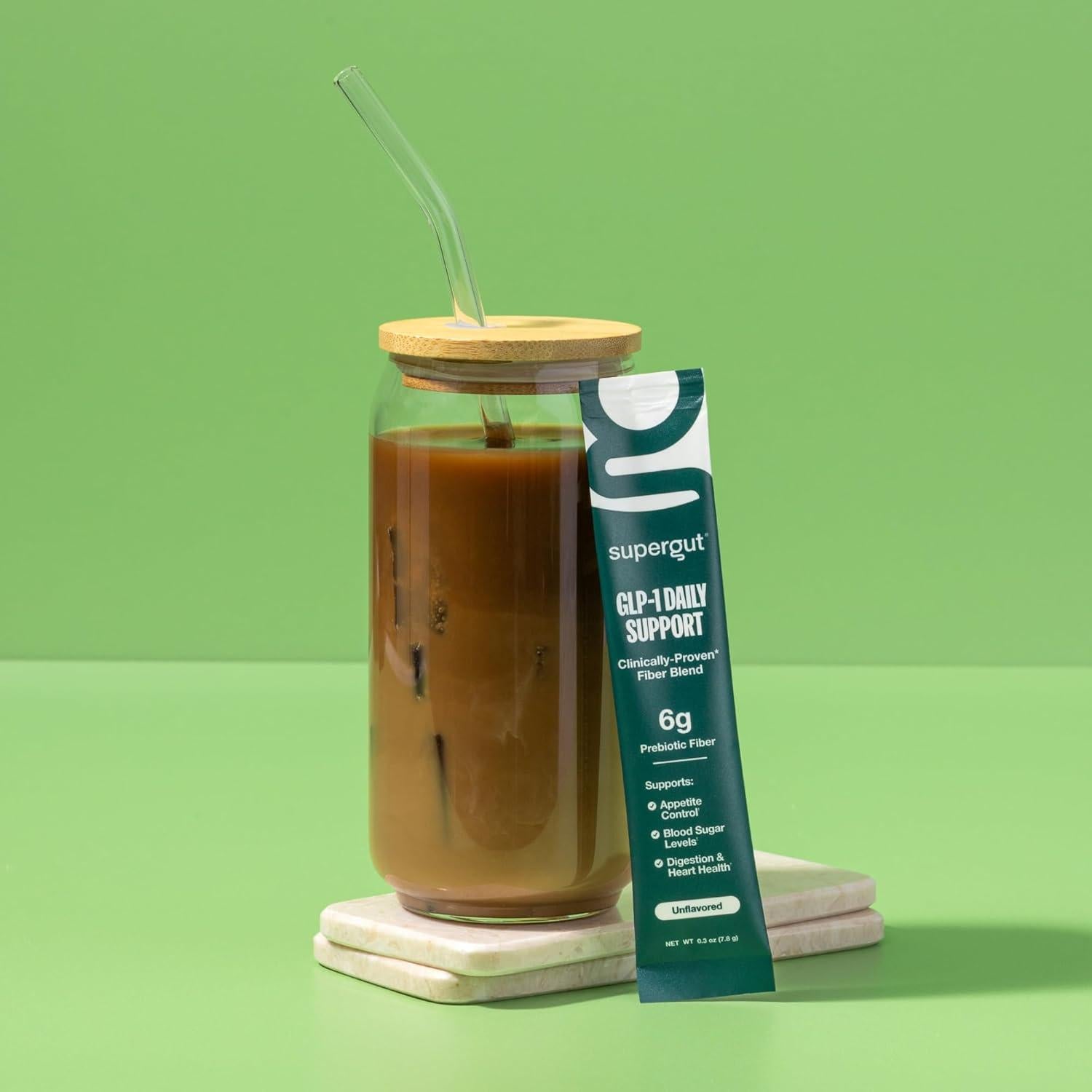 Supergut GLP-1 Apoyo Diario - Suplemento en Polvo Sin Azúcar 15 Porciones