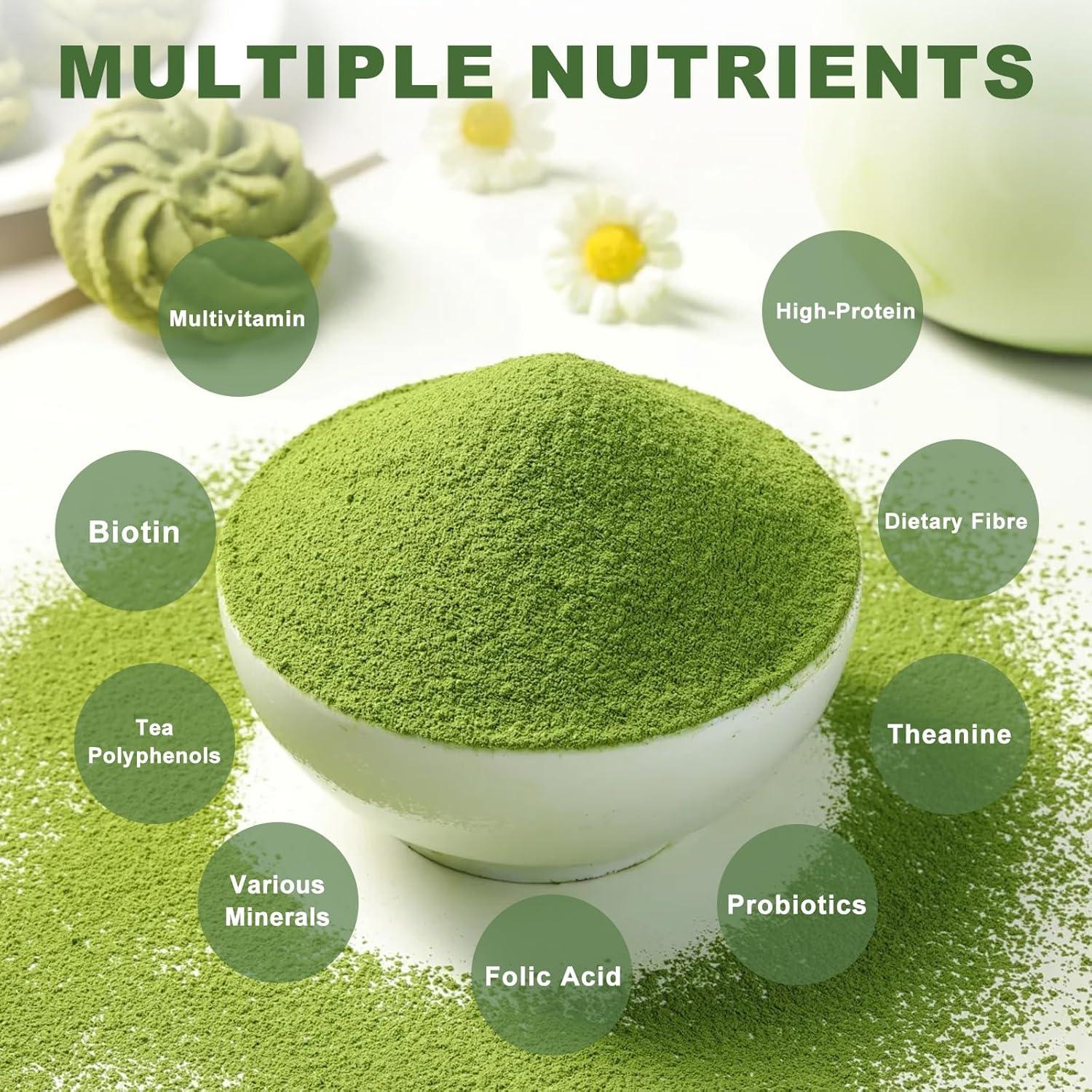 Polvo de Matcha Orgánico DR.YES 240g - Grado Premium, Sin Gluten