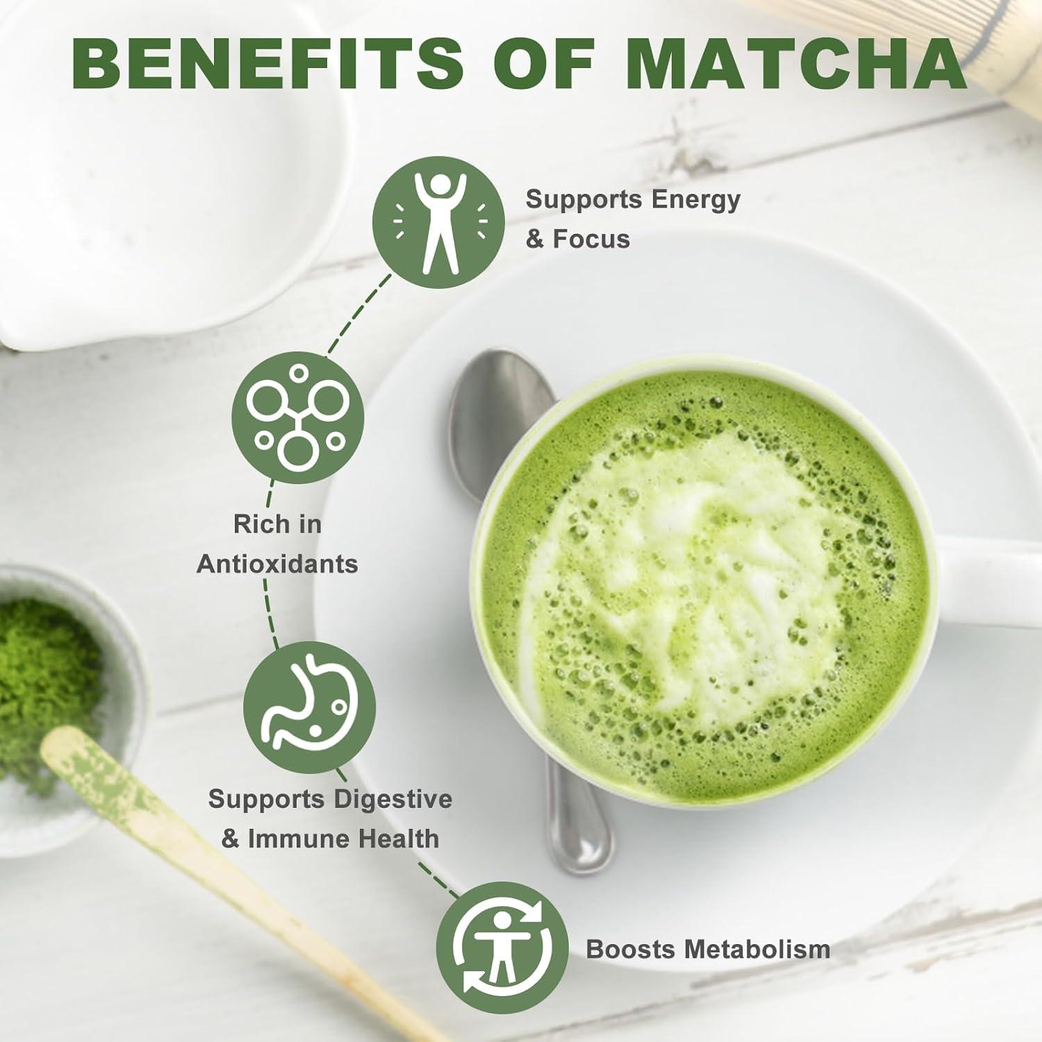 Polvo de Matcha Orgánico DR.YES 240g - Grado Premium, Sin Gluten