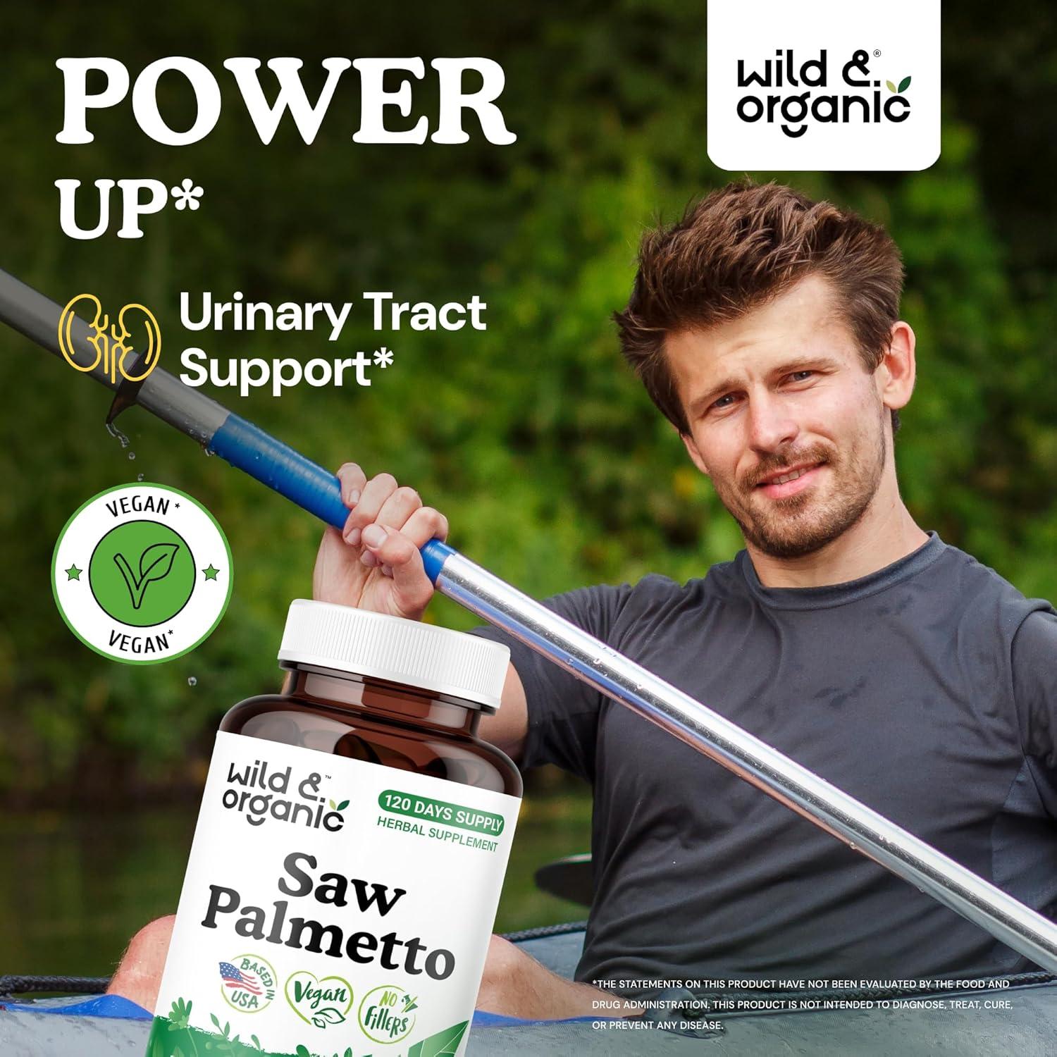 Cápsulas de Saw Palmetto Silvestre y Orgánico 500 mg - 120 Unidades