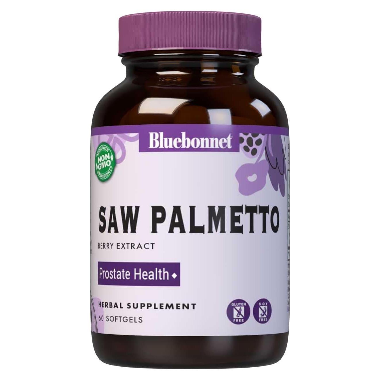 Suplemento de Saw Palmetto BlueBonnet 60 Softgels Salud Próstata