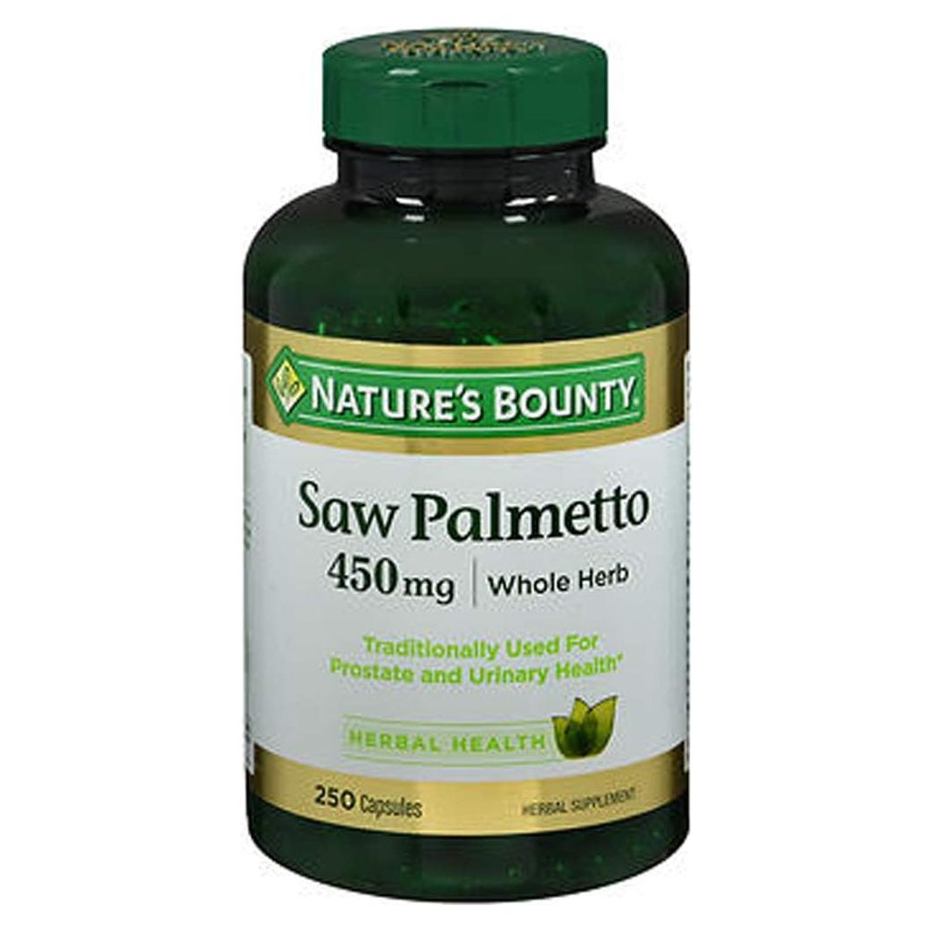 Cápsulas de Saw Palmetto Nature's Bounty 450 mg 250 unidades