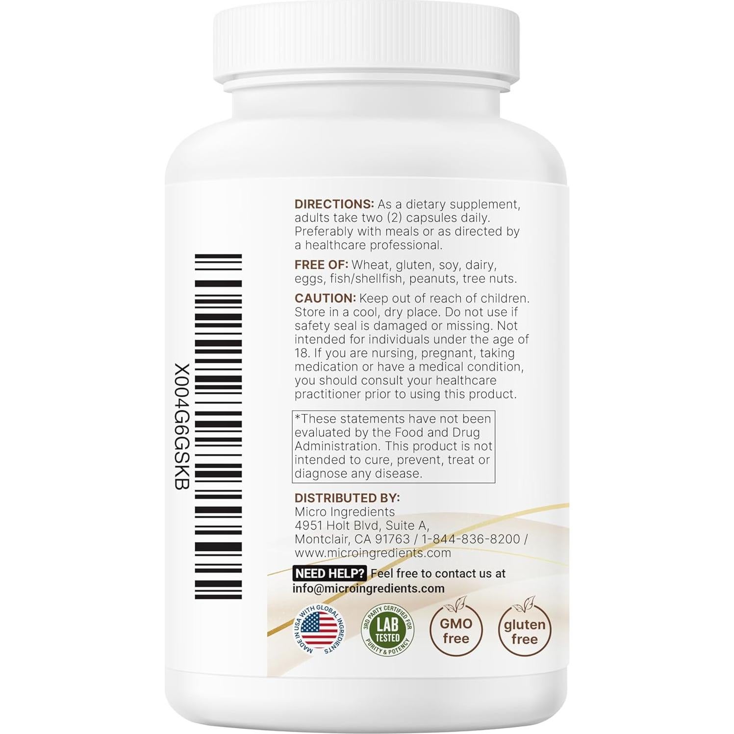 Vitaminas para el Cabello Micro Ingredients 240 Cápsulas 14 en 1