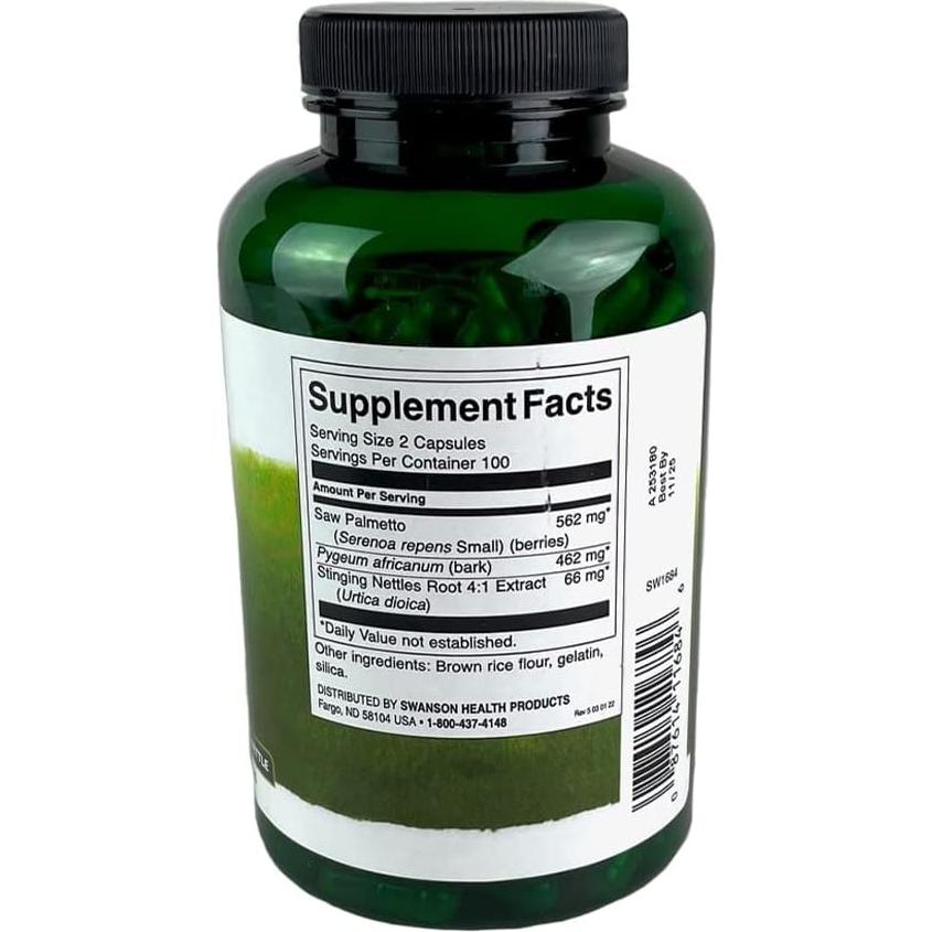 Complejo Herbal para Próstata Swanson - 200 Cápsulas