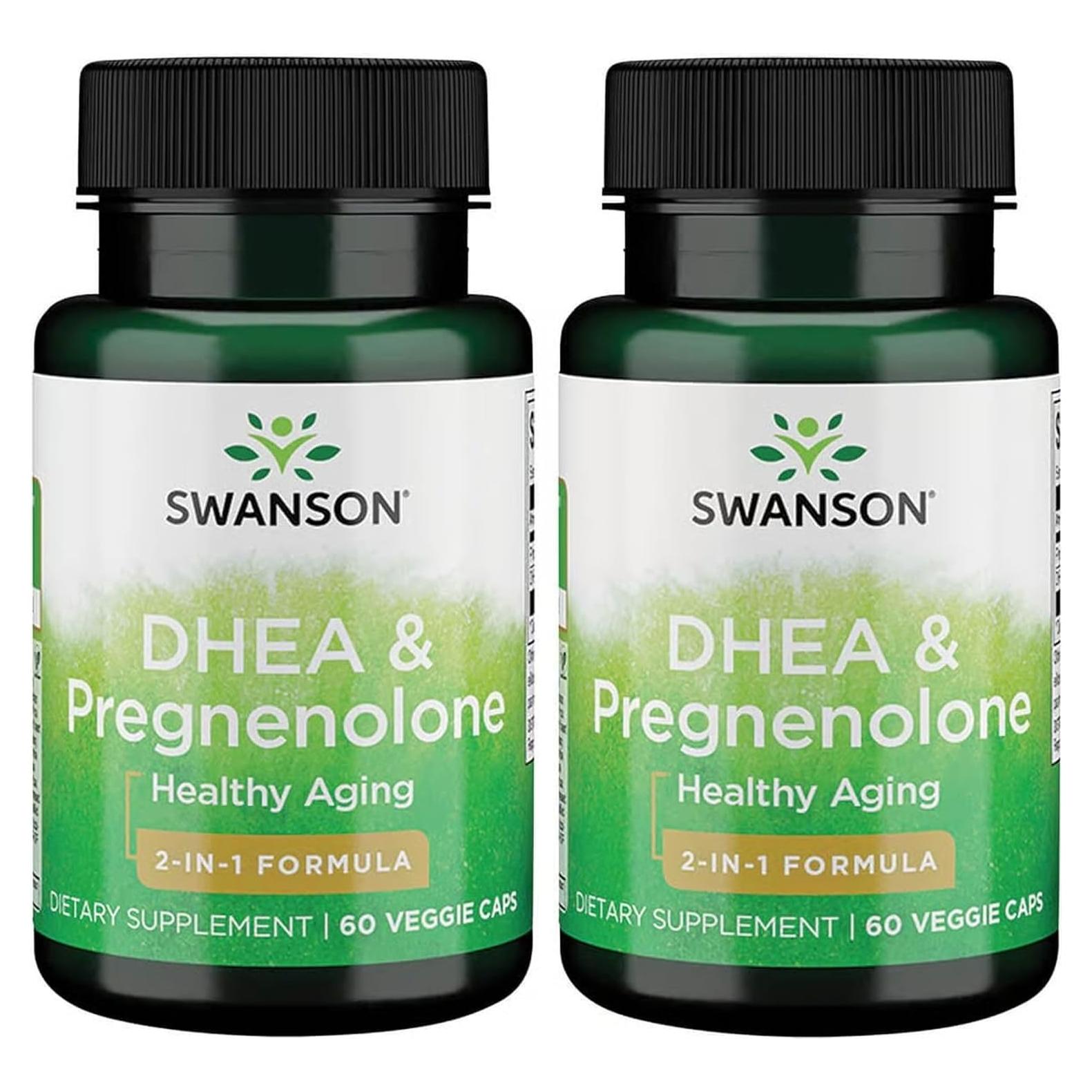 Suplemento DHEA y Pregnenolona Swanson 60 Cápsulas Veganas