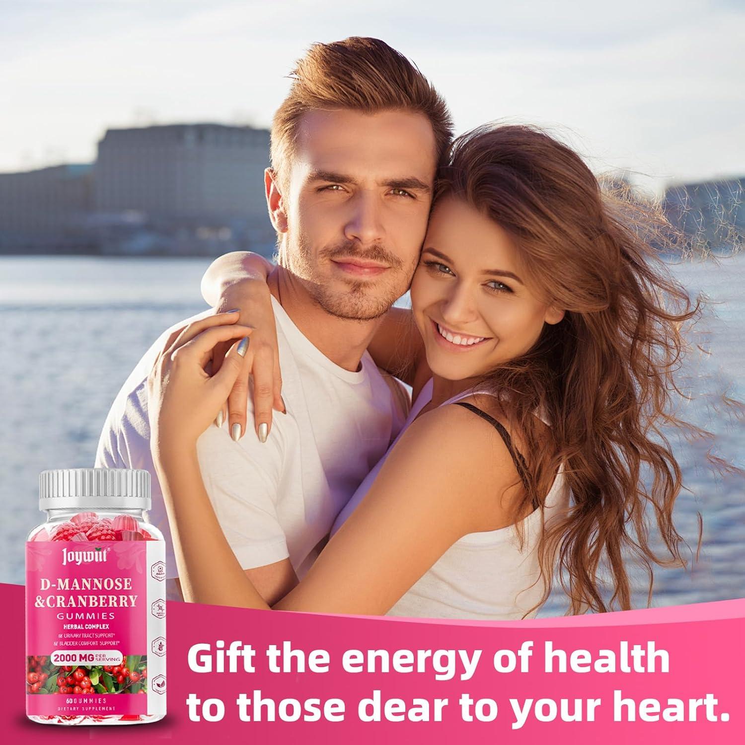 Gomitas de D-Mannose Joywiit 2000mg con Arándano 500mg - 120 Unidades