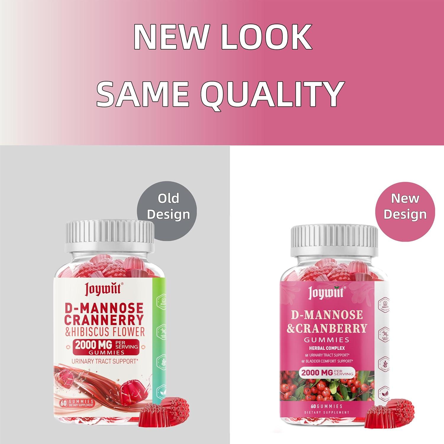 Gomitas de D-Mannose Joywiit 2000mg con Arándano 500mg - 120 Unidades