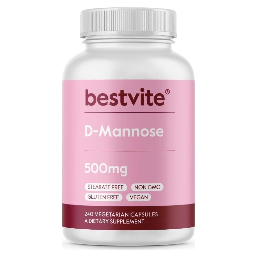 D-Mannose 500mg Bestvite 240 Cápsulas Veganas Sin Gluten
