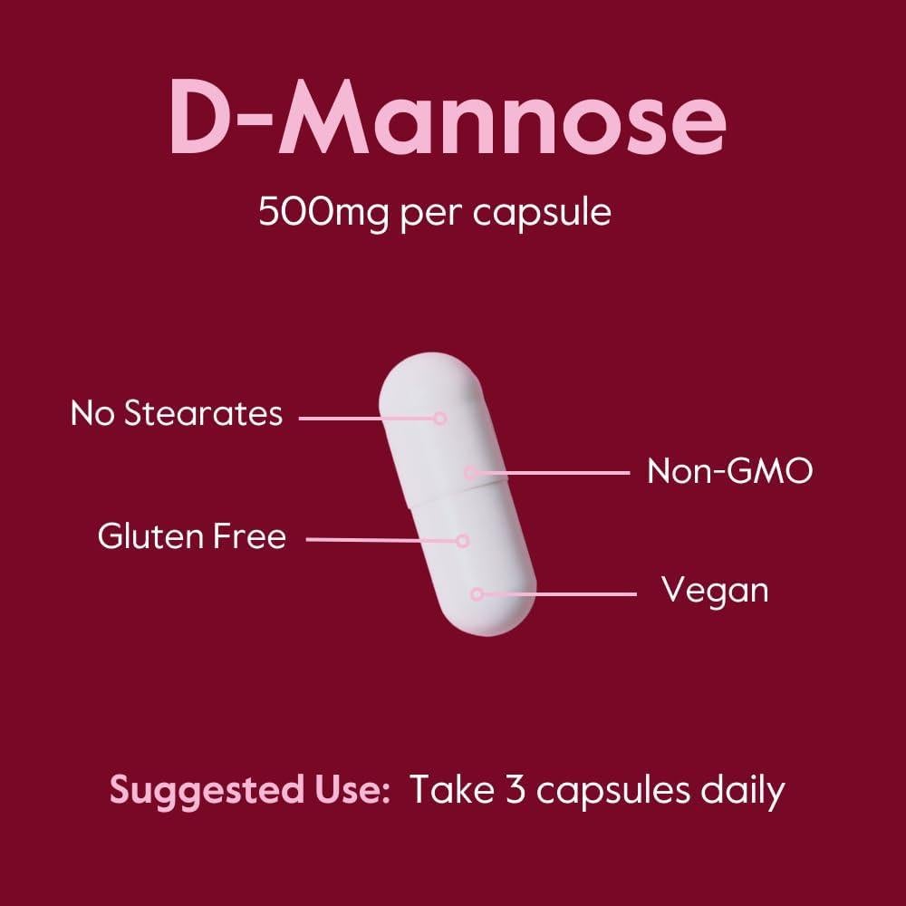 D-Mannose 500mg Bestvite 240 Cápsulas Veganas Sin Gluten