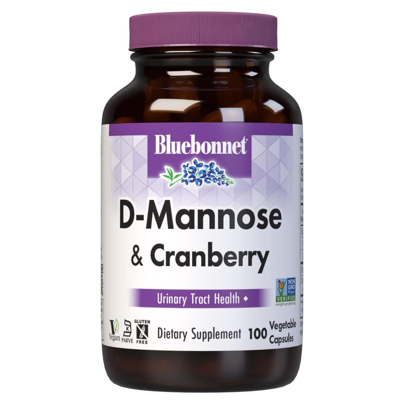 D-Mannose y Arándano BlueBonnet - 100 Cápsulas Vegetales