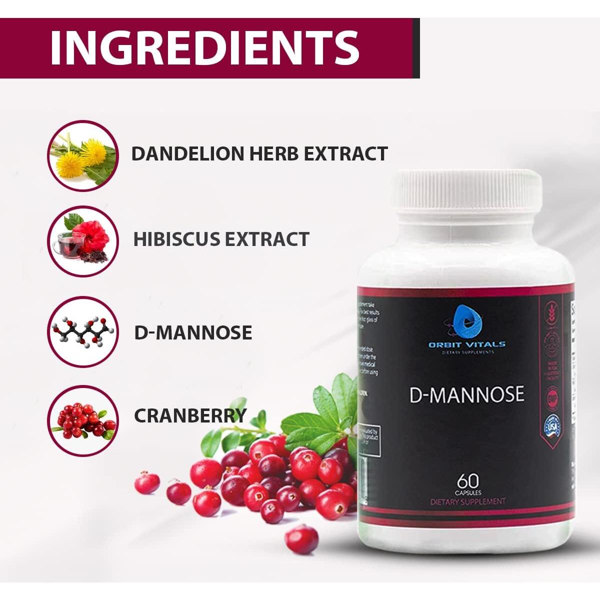 D-Mannosa 1000mg con Arándano y Hibisco - 60 Cápsulas