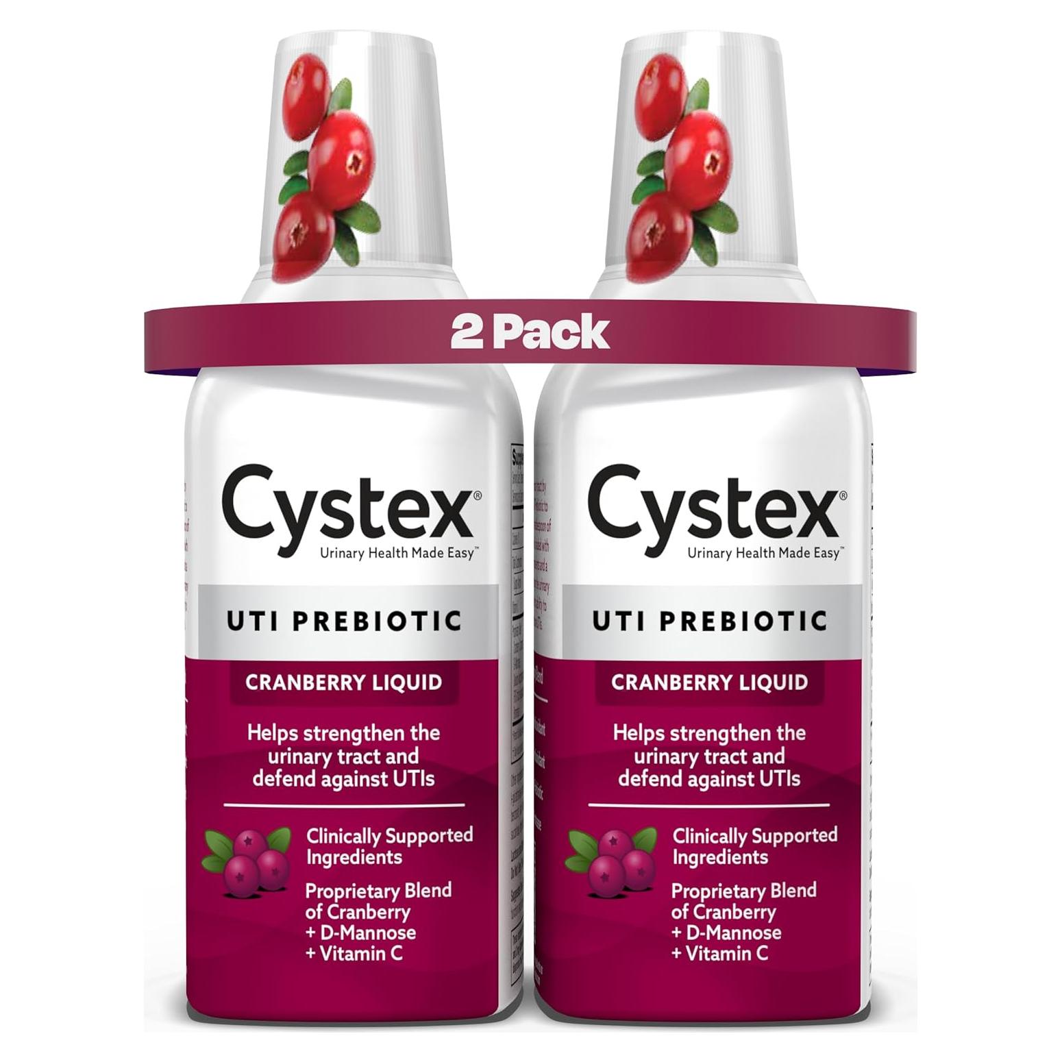 Cystex Suplemento Urinario 224 ml - Arándano y Vitamina C - 2 Unidades