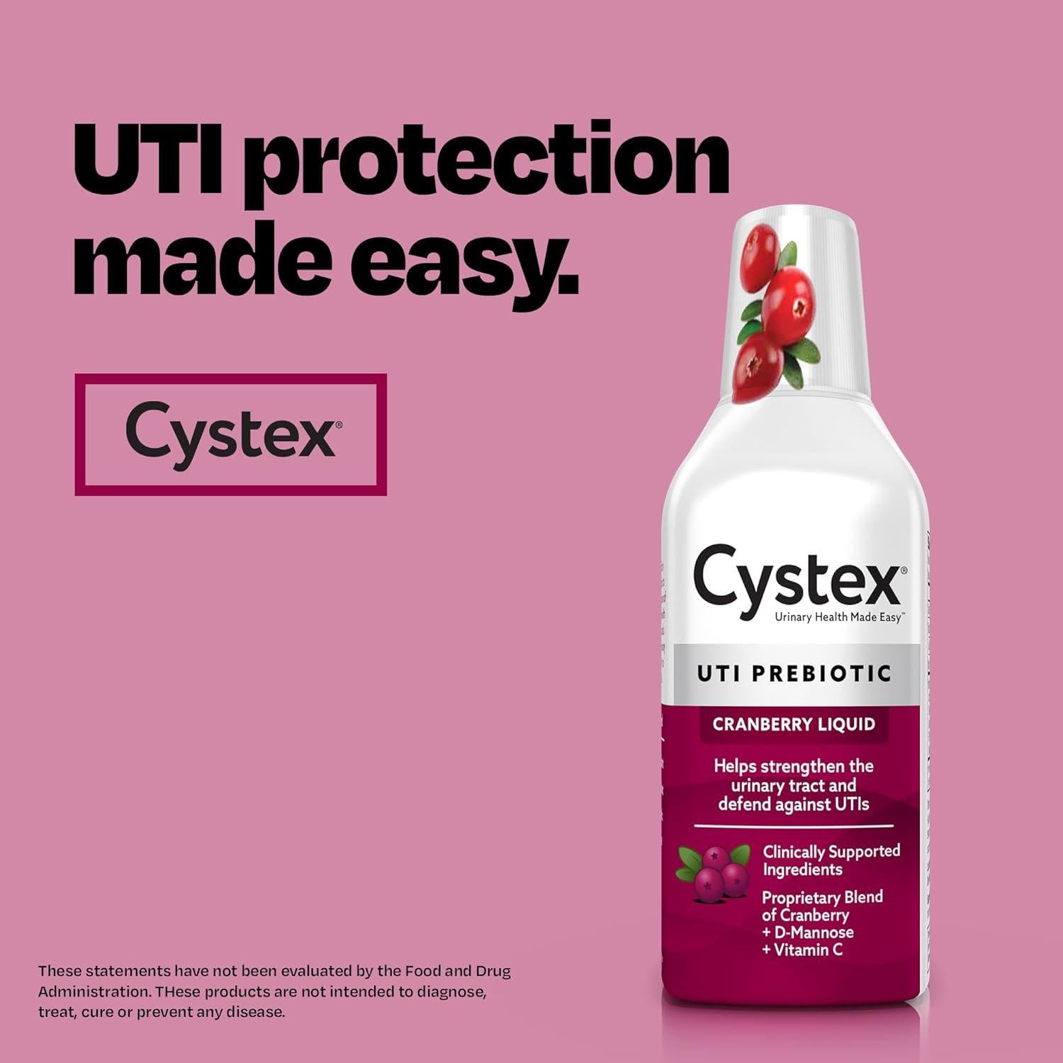Cystex Suplemento Urinario 224 ml - Arándano y Vitamina C - 2 Unidades
