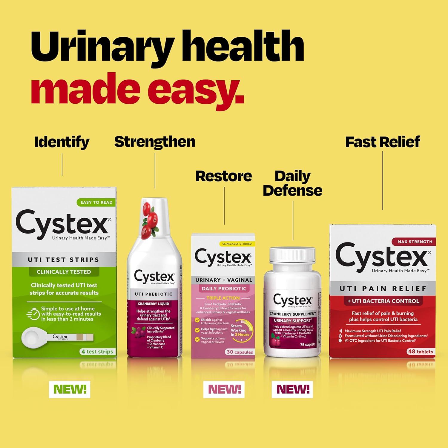 Cystex Suplemento Urinario 224 ml - Arándano y Vitamina C - 2 Unidades