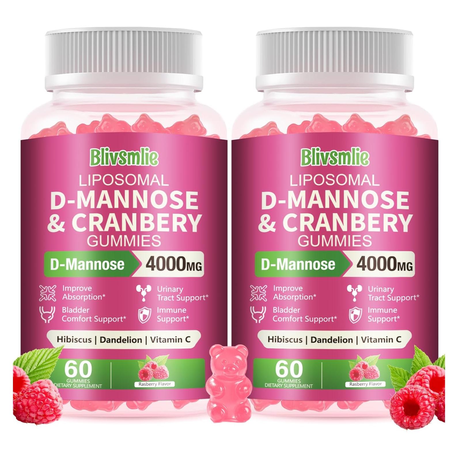 Gomitas Liposomales D-Mannose 4000mg y Arándano 1500mg