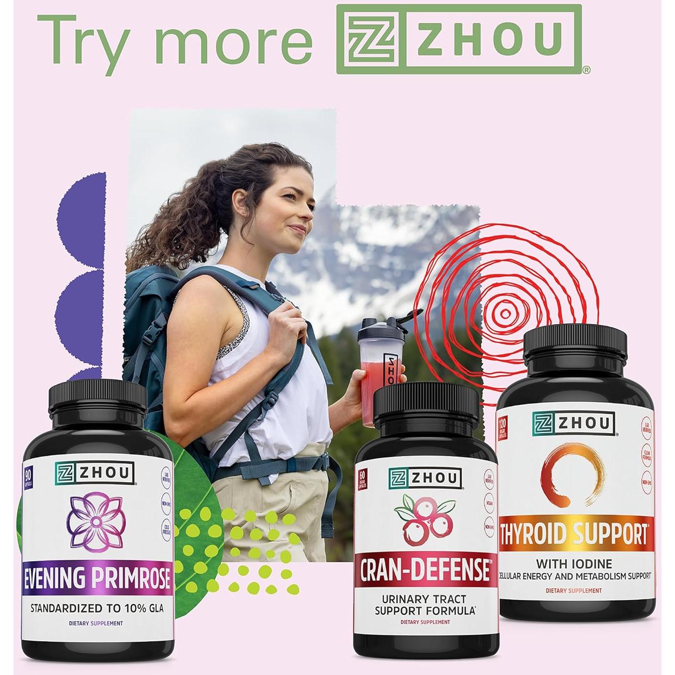 Zhou Defensa de Arándano - 60 Cápsulas de D-Mannose 1000 mg