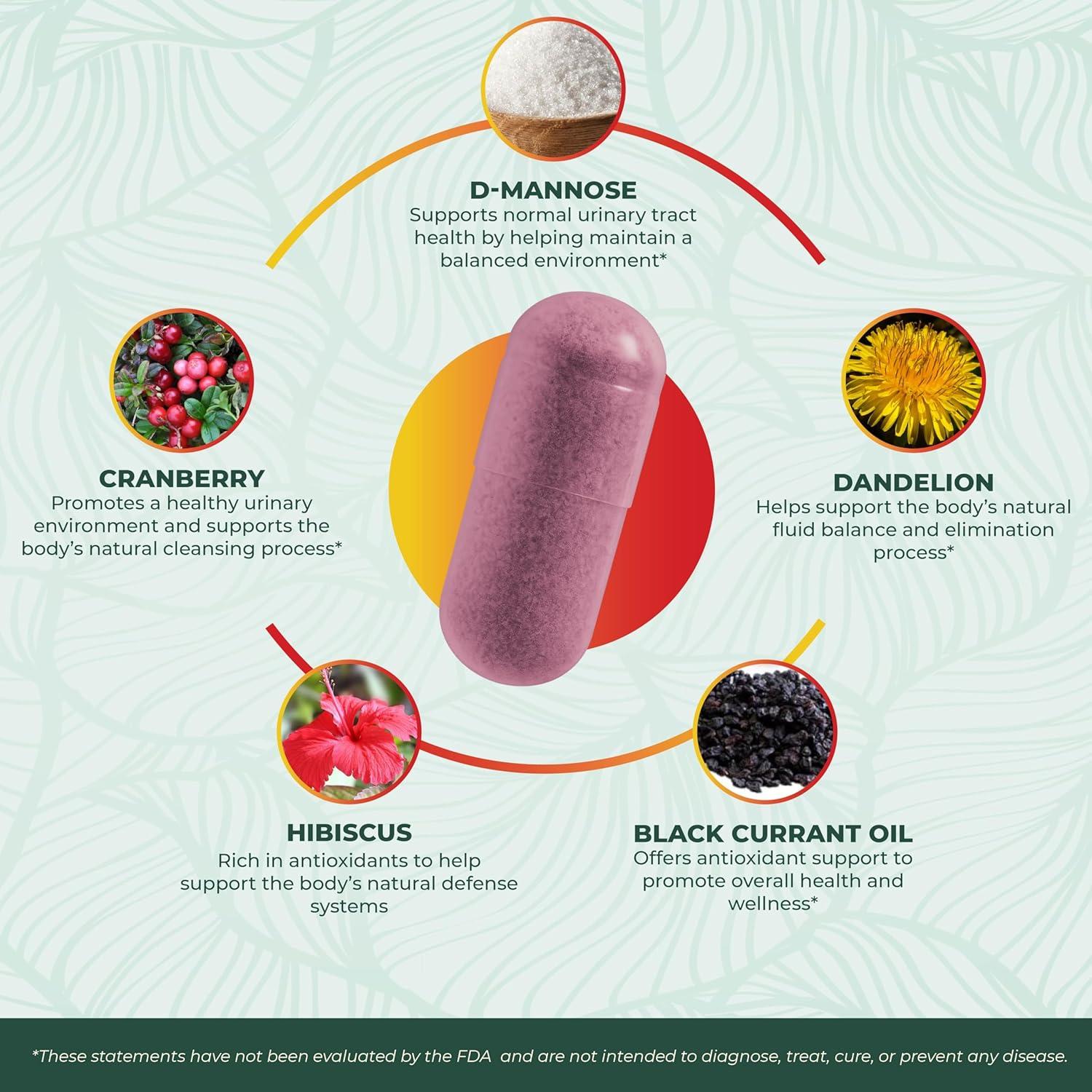 D-Mannose PurePremium 1000mg con Arándano y Hibisco - 120 Cápsulas