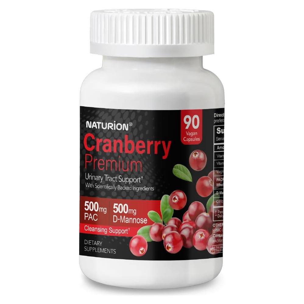 Cranberry Premium - Suplemento Urinario 500mg 90 Cápsulas Veganas