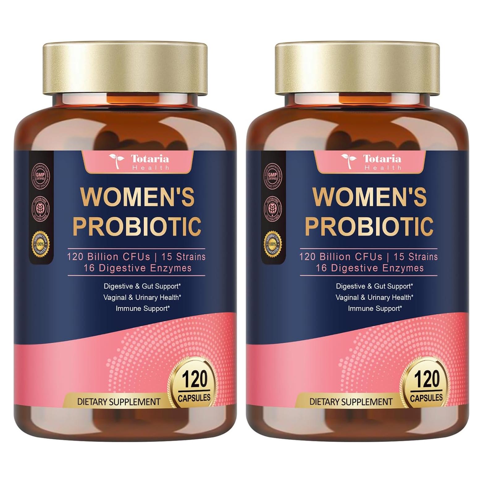 Probioticos Totaria para Mujeres 120 Mil Millones 240 Cápsulas