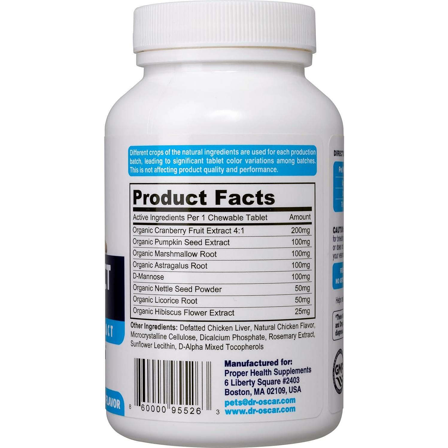 Suplemento UTI para Perros Dr. Oscar - 90 Tabletas Masticables