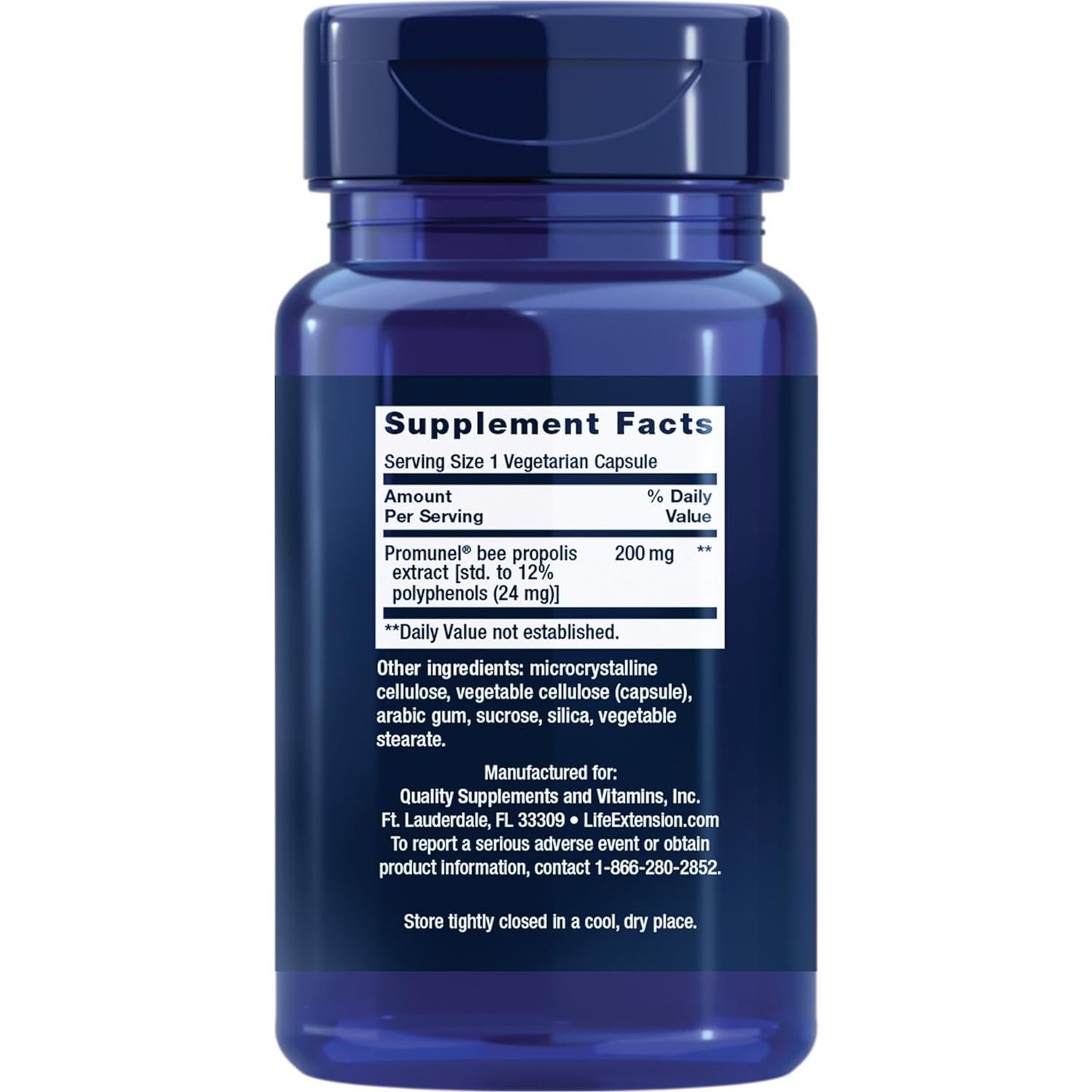 Cápsulas de Propóleos Inmunes Life Extension 60 Unidades