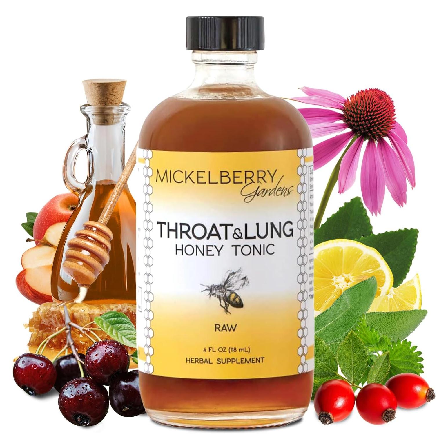 Tónico de Miel para Garganta y Pulmón Mickelberry 113.4 ml