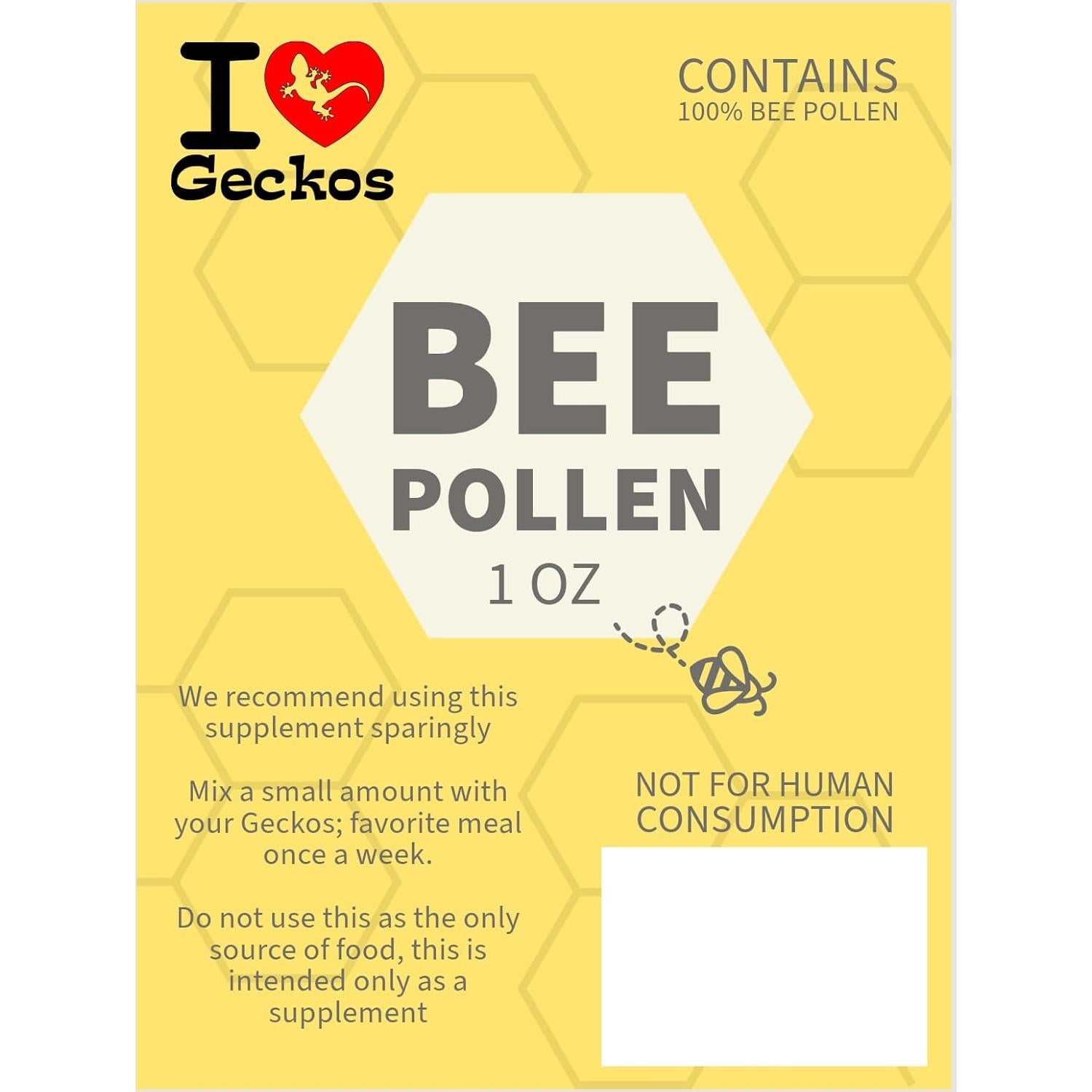 Suplemento de Polen de Abeja I Heart Geckos 113.4g para Reptiles