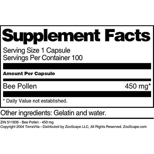 Polen de Abeja TerraVita 450 mg - 100 Cápsulas