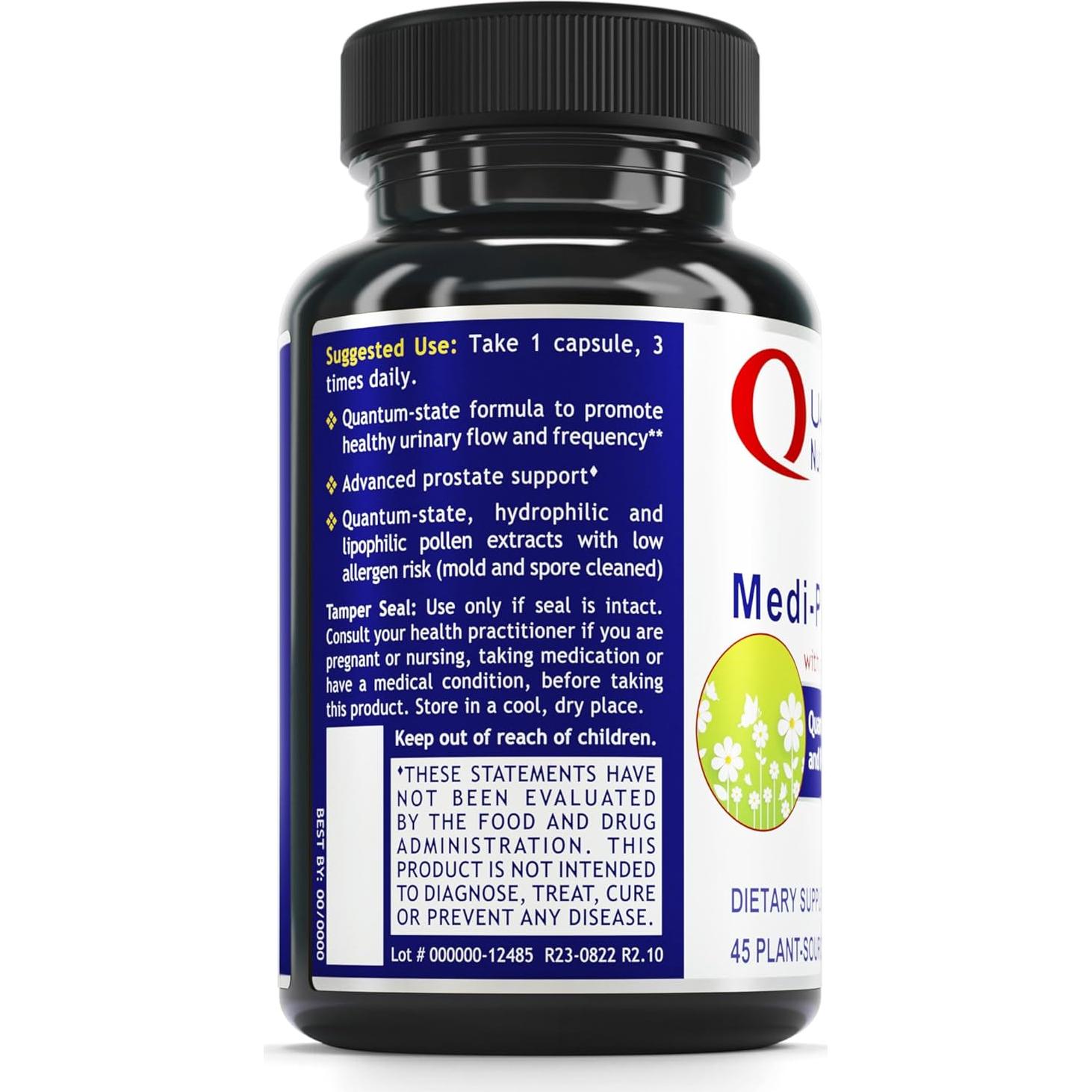 Suplemento Vegano QNL Medi-Pollen 45 Cápsulas Salud Prostática