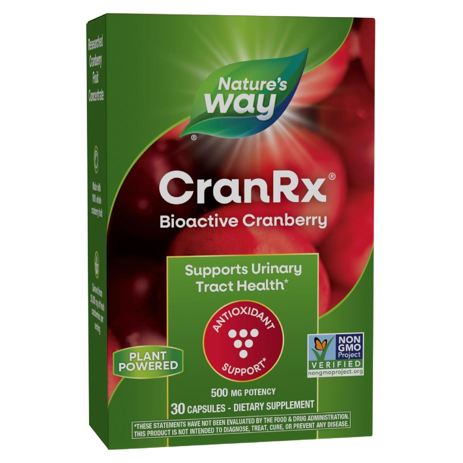 CranRx Suplemento de Arándano Nature's Way 500 mg 30 Cápsulas