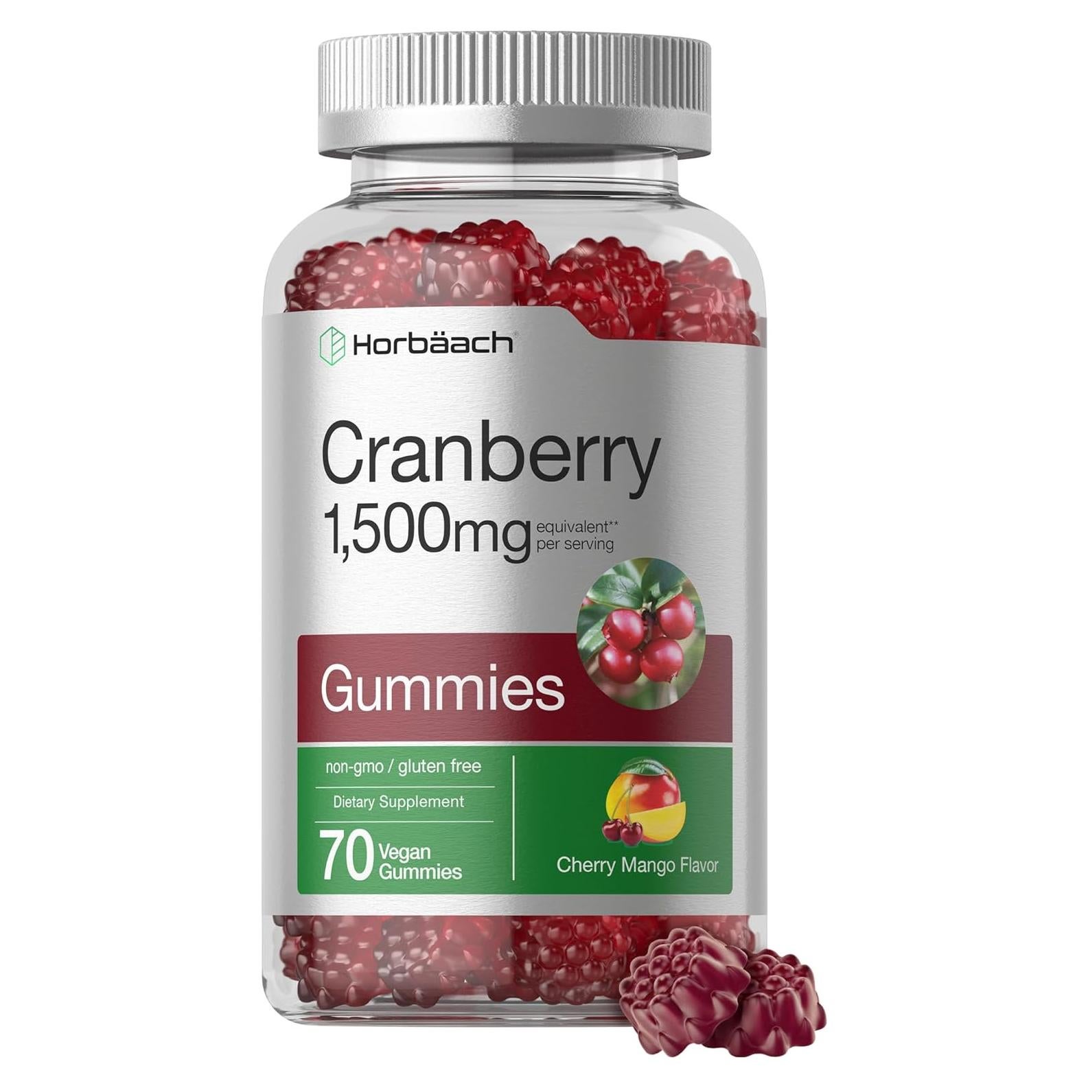 Gomitas Veganas de Arándano Horbaach | 70 Unidades | Sabor Cereza y Mango