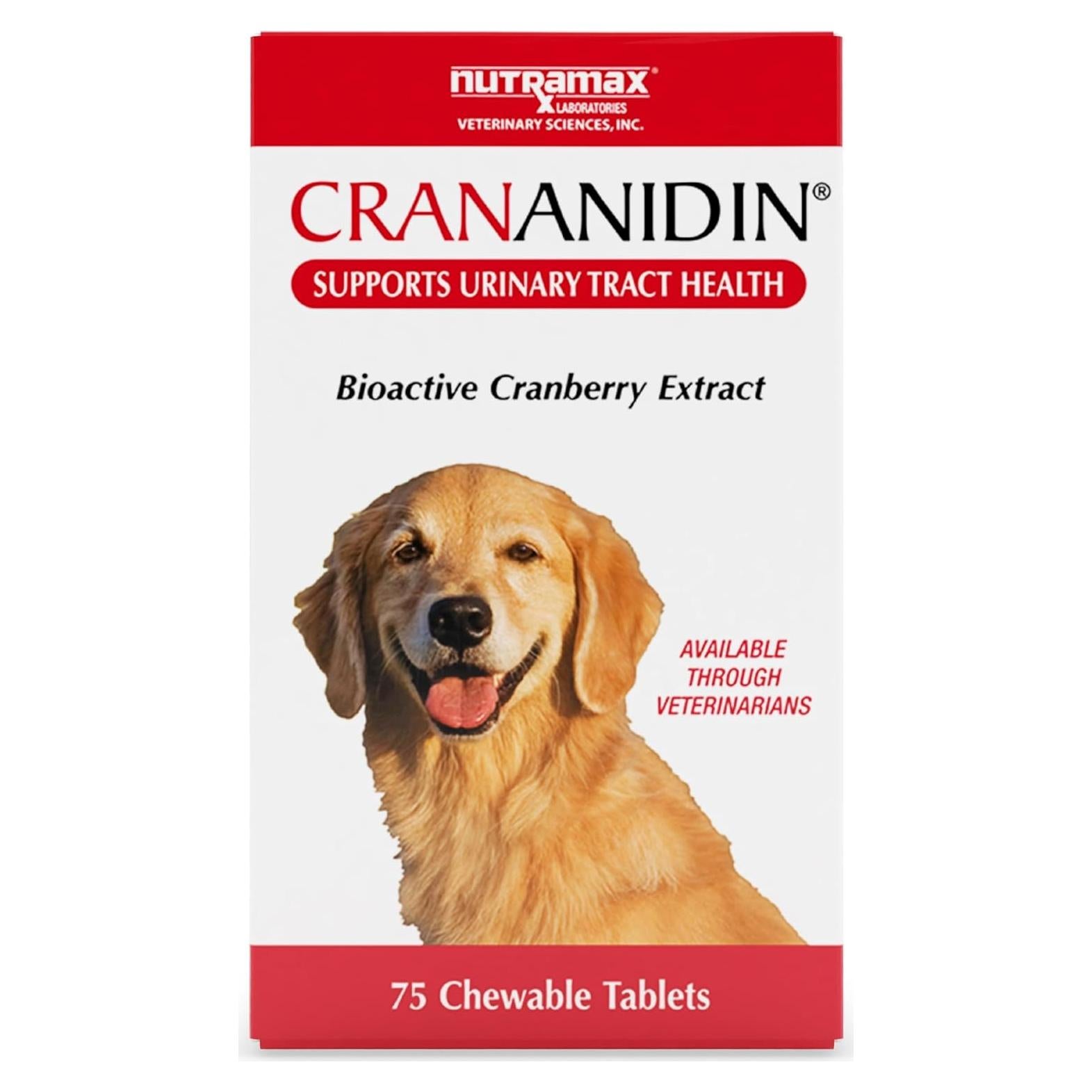 Suplemento Crananidin Nutramax para Tracto Urinario Perros 75 Tabletas