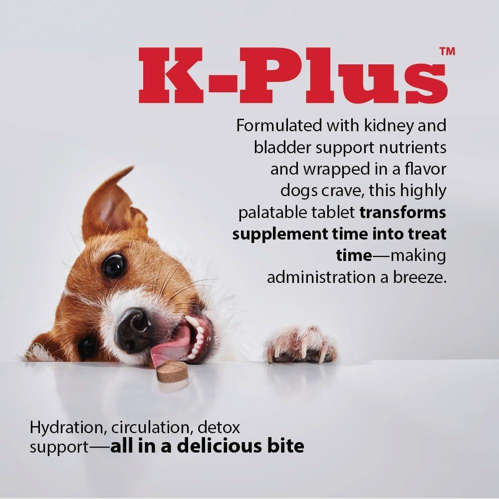 Suplemento K-Plus Citrato de Potasio con Arándano para Perros - 100 Tabletas Masticables
